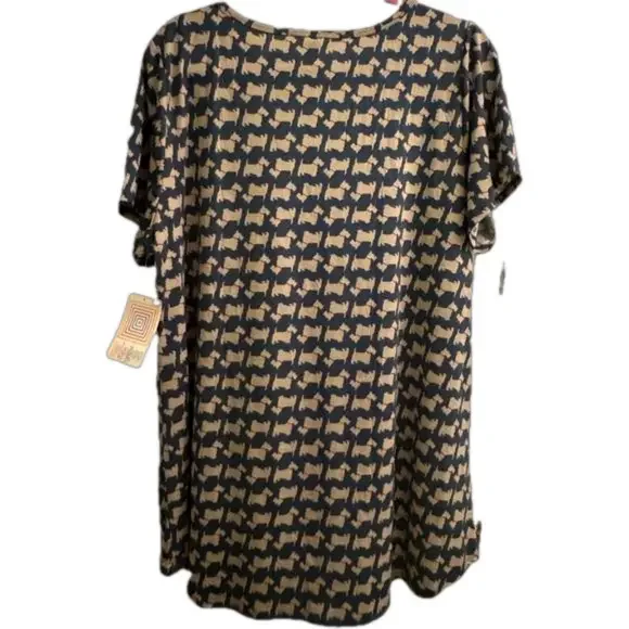 NWT LuLaRoe Pertfect Tee 2XL Blue Westy Scotty Dogs RARE - Picture 7 of 8